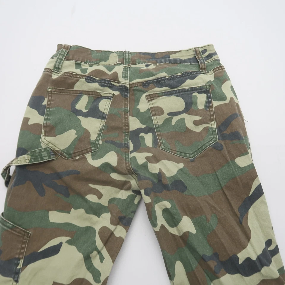 Pantalones cargo camuflados Hot Kiss para mujer talla 5 calce relajado tiro medio Foto 4 de 4