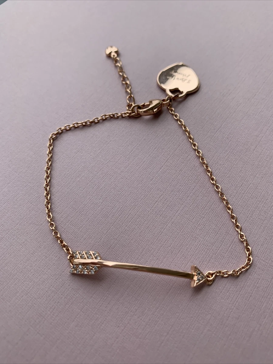 Rose Gold Pave Arrow Bracelet with Heart eBay