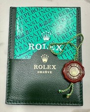 Genuine Rolex Papers Leather Holder Translation Booklet + Red Tag SET 80s-90s