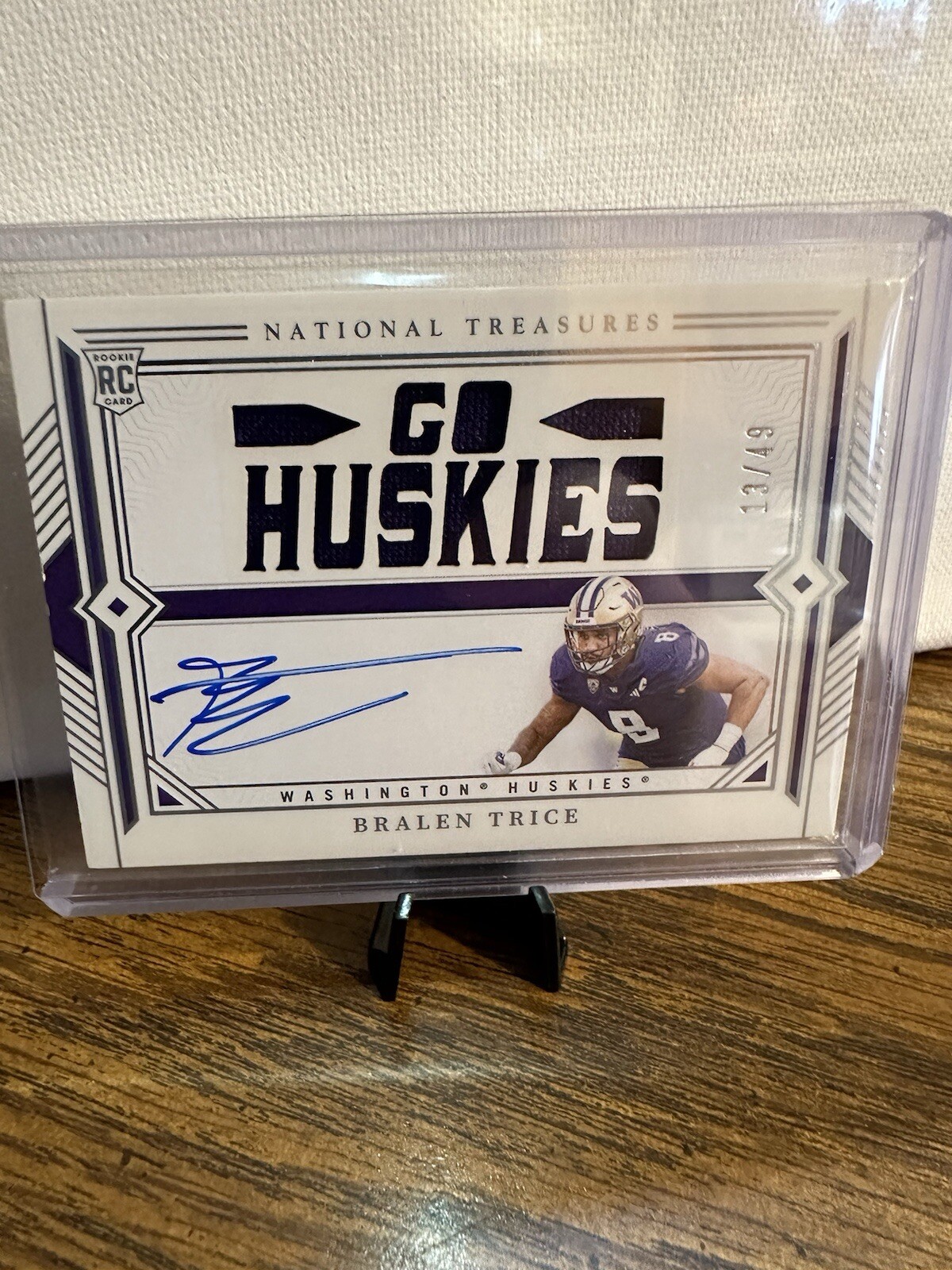Bralen Trice Panini National Treasures Collegiate Team Slogan Signatures #BT Base