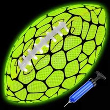 Glow in the Dark Football LED Light Up Durable Fun for Kids Teens Adults