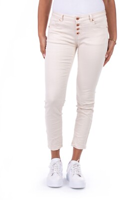 BLUE MONKEY JEANS B WARE NEU BLAU ECRU GRAU 7/8 LÄNGE CROPPED SKINNY STRAIGHT