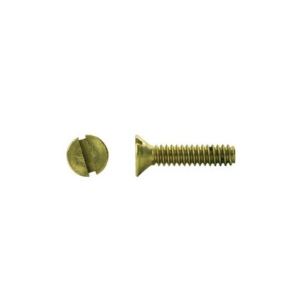 #2-56 x 3/16'' FLAT HEAD SLOTTED, SOLID BRASS, MACHINE SCREWS, SELECT QTY