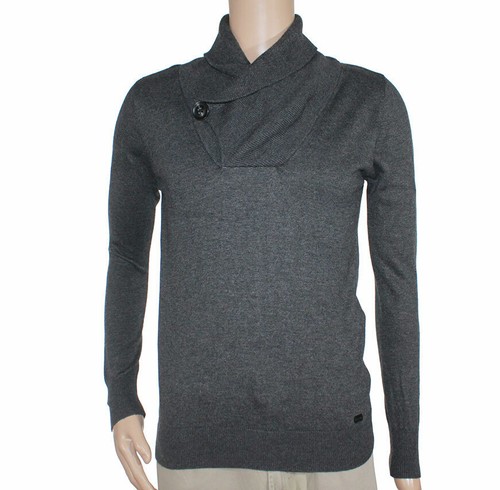 Antony Morato Mens Button Neck Casual Long Pullover Knit Sweater Tops ... |