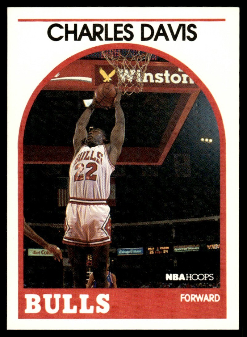 1989-90 NBA Hoops #13 Charles Davis Rookie Chicago Bulls | eBay