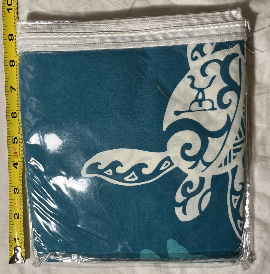 全新 夏威夷 Honu 乌龟印花布 适合 4' 桌子 防污 可水洗 Luau — 第 2/4 张图片