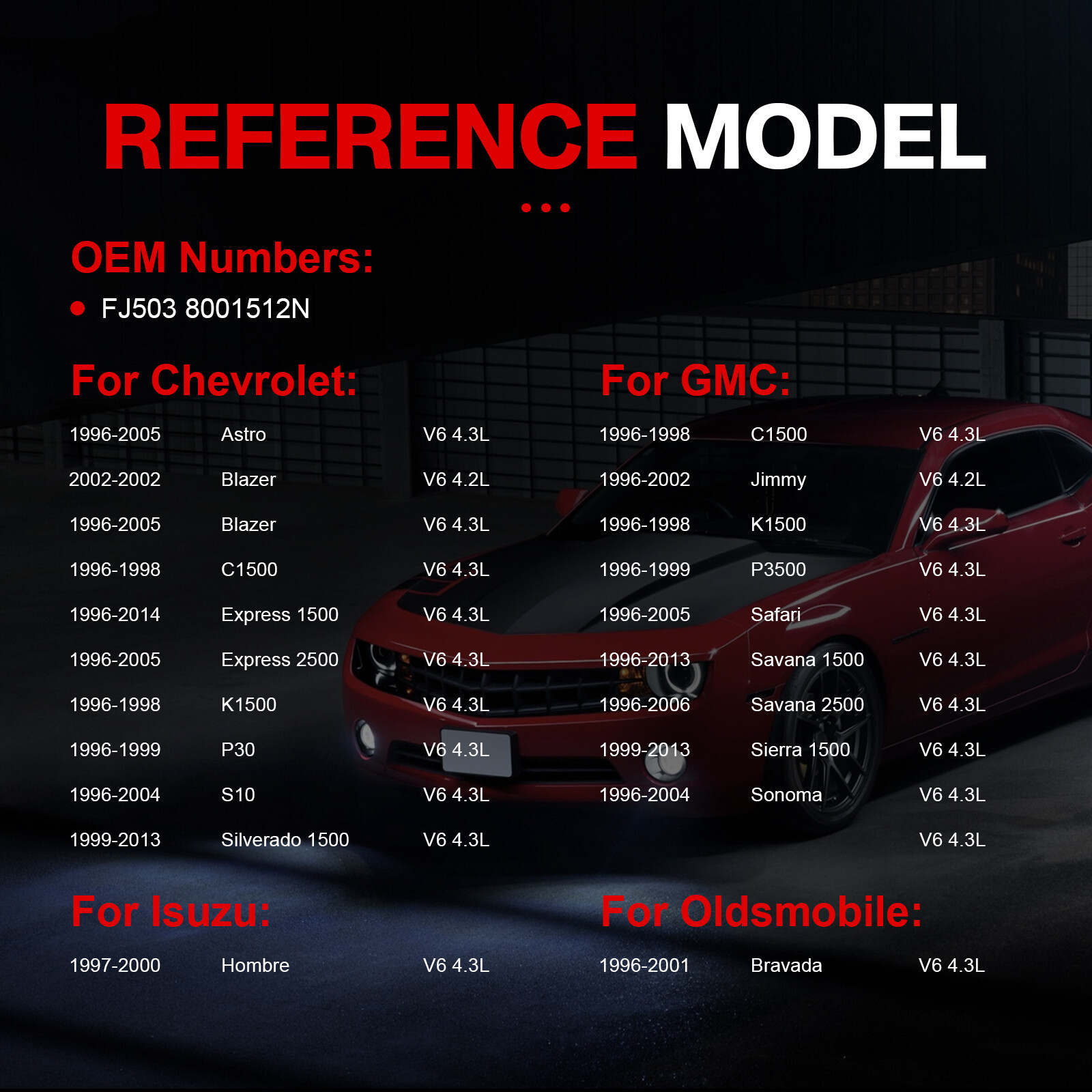 Spider Vortec Fuel Injector Assembly 4.3L For 1996-2002 GMC CHEVY TRUCKS FJ503