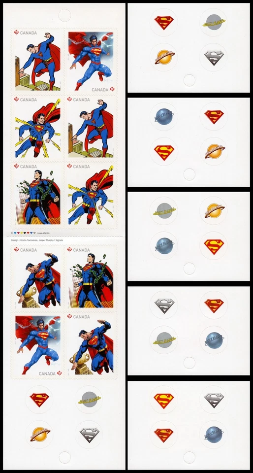 Canada Stamps, Set of 5 Booklets of 10, Superman, #2683a-aiv, BK555-9 MNH - Image 2 of 2