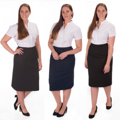 Women's Bodycon Pencil Skirt Tapered Waist Hidden Zip Formal