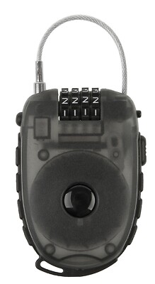 M-WAVE Lock 'N 'Roll Aufroll Zahlen Kabelschloss 90cm x 2,4 mm
