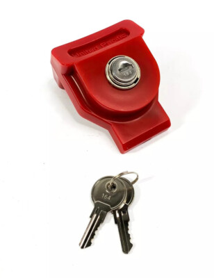 Red Universal Glad Hand Lock with Two Keys - Keyed Alike