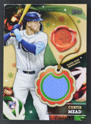 Curtis Mead RC-CME Player-Worn Relic Card 2024 Topps Holiday Mega Baseball