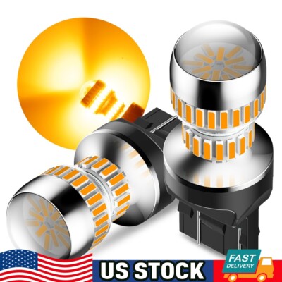 CANBUS Error Free 7443 7444 7440 LED Amber Turn Signal Parking DRL Light Bulbs B