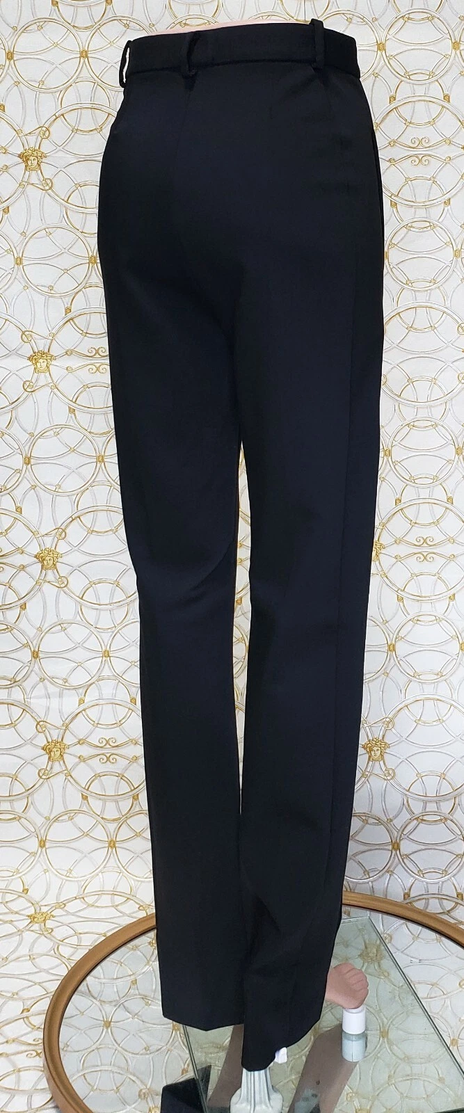 PANTALONE LANA CLASSICO NERO VERSACE F W15 LOOK #48 taglia 38 4