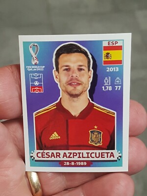  2022 PANINI FIFA WORLD CUP STICKER ESP5 ESP 5 CESAR AZPILICUETA L@@K LOW $ £   