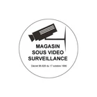 Store sticker under video surveillance alarm 1