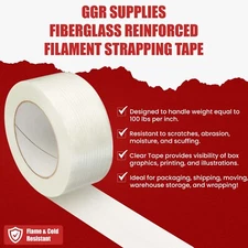 2" x 60 YARDS FIBERGLASS REINFORCED FILAMENT TAPE  3.9 MIL