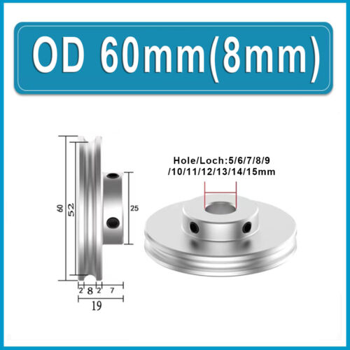Alu PU Einzelner Rillenriemenscheibe Antriebs Riemenscheibe Ø20-80mm Loch 5-15mm - Bild 178 von 232