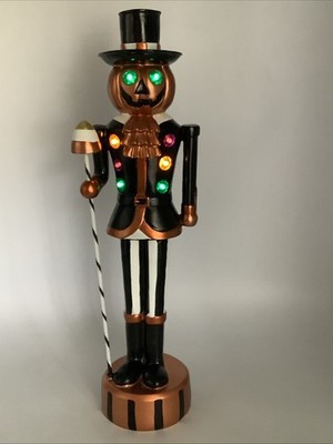 19  Pumpkinhead LIGHTED Halloween Nutcracker