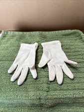 Vintage Children's Nylon Cotton Off-White/Ivory Dress Gloves