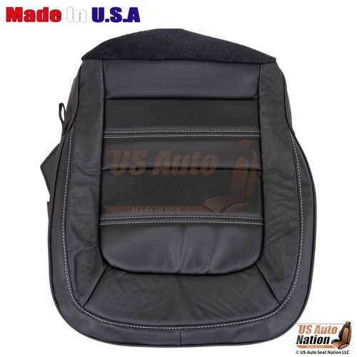 2015 -2022 GMC Canyon Denali Driver & Passenger Bottoms Perf Leather Cover Black - Picture 2 of 4