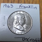 1963 Franklin Half Dollar 50C Uncirculated Coin, Uncertified