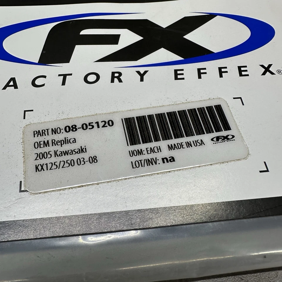Factory Effex 08-05120 OEM Replica Graphics Kit Kawasaki KX125 KX250 03-08 - Image 2 of 2