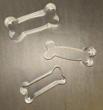Metal Cookie Cutters Dog Bone Shaped Lot Of 3
