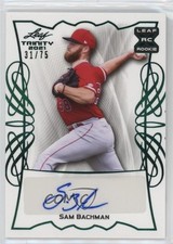2021 Leaf Trinity Green 31/75 Sam Bachman #BA-SB3 Auto 0q77