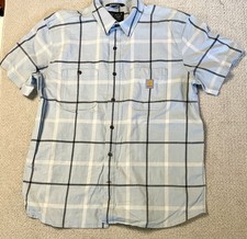 Carhartt Men's Rugged Flex Relaxed Fit Lightweight Short-Sleeve Plaid Shirt XL