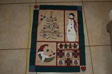 Handmade snowman wallhanging cotton double sided/quilted new Christmas