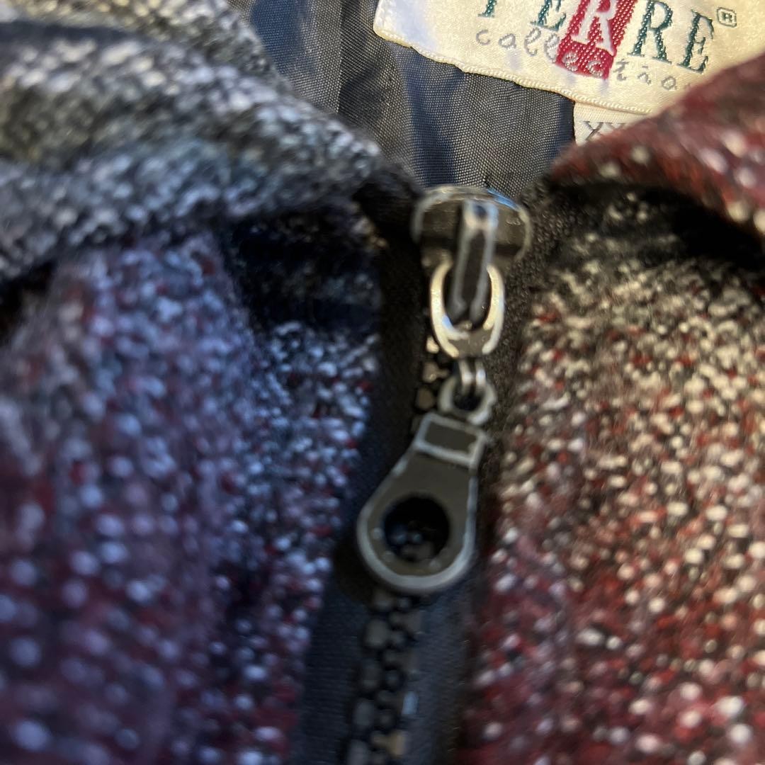 FERRE Native Pattern Boa Jacket XXL Gray Gradient… - image 10