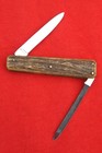 VINTAGE  CHRISTIANS CUTLERY  SOLINGEN GERMANY STAG HANDLE KNIFE  RARE  NO SPRING — photo 4
