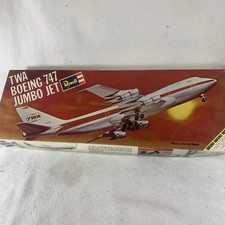 Vintage 1974 TWA Boeing 747 Jumbo Jet Plastic Model Kit H-136 (parts)