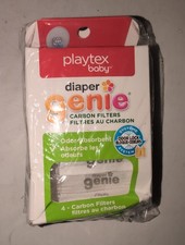Playtex Baby Diaper Genie Carbon Filter Diaper Pail Odor Eliminator 4 Count 2 p