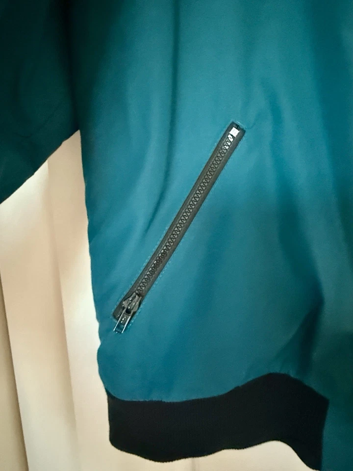 L.L.Bean Men's XL Vintage 90s Warm-Up Jacket Portland Teal/Maroon Retro Preppy  - Image 3 of 4