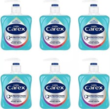 Carex Hand Wash Original Derma Care Hand Liquid Soap Cleansing,Moisture 6x 250ml 6.17 per litre
