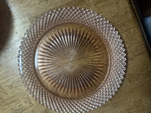 Miss America Vintage Pink Depression Glass Dinner Plate Set of 14 10.25 Inch Dia