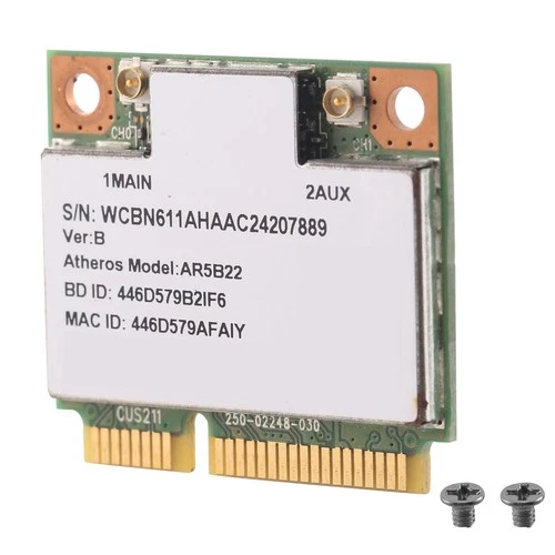 AR9462 AR5B22 WB222 Half  PCIe 300Mbps+Bluetooth4.0 WLAN Wifi  Card C9M94460
