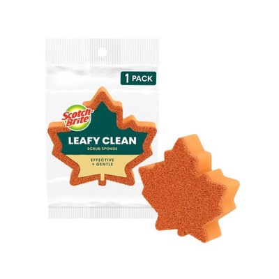 Leaf Shaped Scrub Sponge Non Scratch Two Sided Kitchen Dish Cleaning Sponge