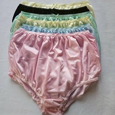 6 Plus Underwear Nylon Granny Panties Woman Man Light Silky Soft Waist 42"-50"