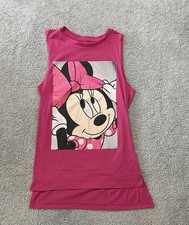 Disney Minnie Mouse Graphic Tank Top Junior Girls Size Small 3/5 