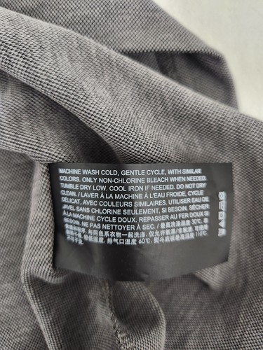 Theory Stone Grey/Black Urban Pique Polo Shirt Men's Size Medium New - Picture 11 of 12