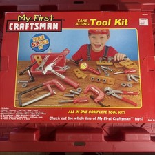 Vintage 2002 My First Craftsman Take Along Tool Kit 52 Pc KB Toy Exclusive New