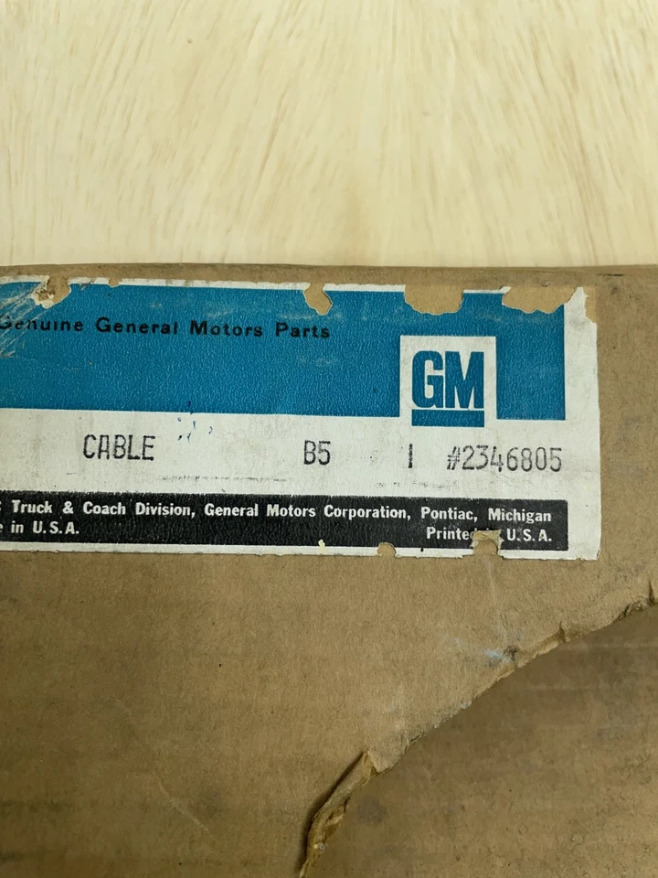 GM OEM Brake Cable 1958 1959 Chevy Truck 3A 3B Series with Posi-Trac 2346805 NOS - Image 2 of 4