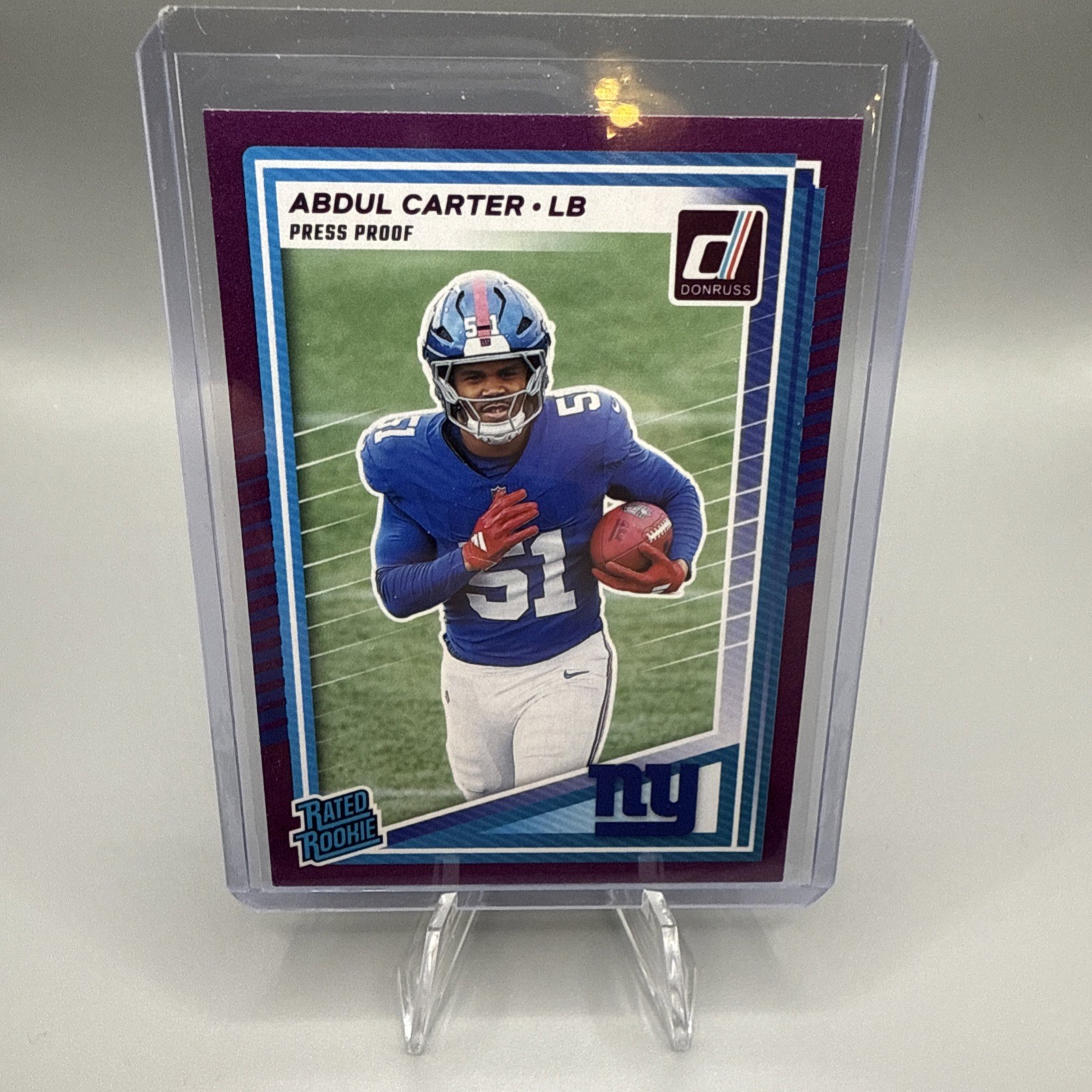 2025 Panini Donruss - Rated Rookie Abdul Carter #315 Purple Press Proof (RC)