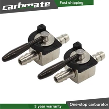 2X For Kart Mower 1/4" Heavy Duty Fuel Gas Shut-Off Valve Steel In-line Cut-Off