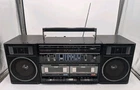 Vintage SANYO C35 AM/FM Dual Cassette Boombox Stereo - READ BELOW