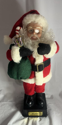 Musical Santa 16'' Tall, 90s Holiday Creations Plays Medley of Songs Working