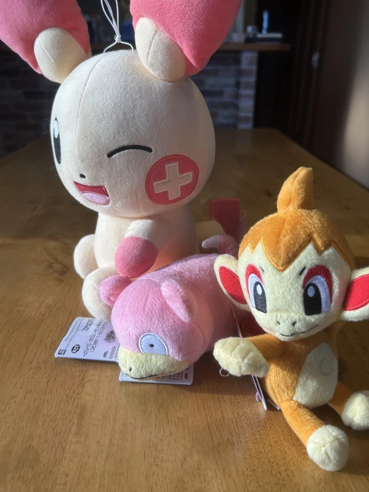 Pokemon Plush Lot - Plusle, Chimchar & Slowpoke - Banpresto Japan w/ Tags - Image 4 of 4